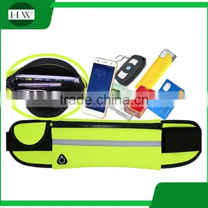 Wholesale Logo Printed Reflective Waterproof Led Cell Mobile Phone Gym Sports Running Belt Elastic Waist Bag With Water Bottle thumbnail-3