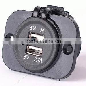 Car Waterproof Dual USB Socket With Mounting Panel thumbnail-2