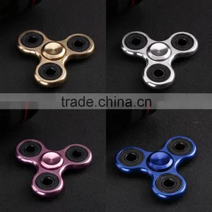 2017 New Tri-Spinner Fidget Toy Alloy EDC Sensory Fidget Spinner For Tip of the Finger Gyro thumbnail-1