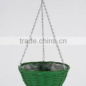 Set of 3 French Countryside Decorative Light Blue Willow Hanging Basket Planters thumbnail-3