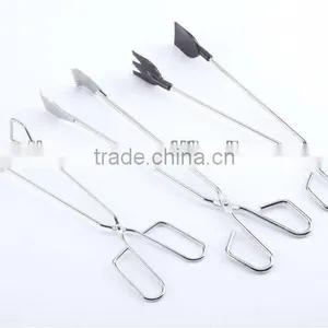 BBQ Food Tongs Salad Tongs Iron Food Tongs Silicone Tongs thumbnail-5