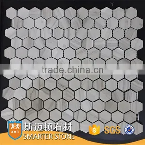 Athens Grey Poished Mosaic Tile 25x25 Hexagon Tile for Backsplash thumbnail-1