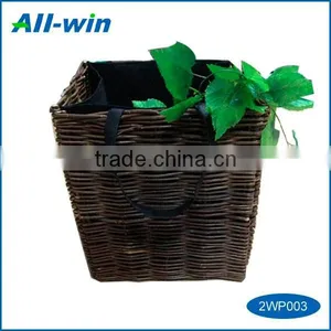 High Quality Easy Use Antique Rattan Basket Garden Willow Planter thumbnail-1