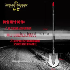 Advanced Outdoor Camping Tool With Shovel Hoe Knife Hammer Flashlight Fire Starter thumbnail-1