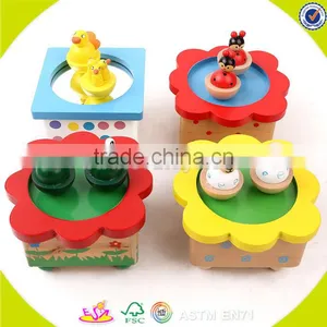 Wholesale Baby Wooden Preschool Music Box Cute Kids Wooden Preschool Music Box Cheap Wooden Preschool Music Box W07B003 thumbnail-5