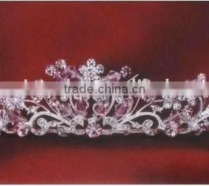 High Quality Pearl Rhinestone Fashion Tiaras Wedding Hair Pins In Stock thumbnail-1