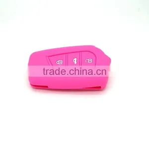 High Quality 3 Buttons Remote Key Case Silicone Car Key Cover for Toyota Corolla Vios RAV4 thumbnail-1