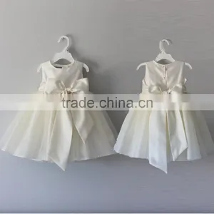Perfect Special Occasion Flower Kids Girls Dress With Tulle Skirt Girls Tutu Dress Bow At Back Beautiful Model 2016 HSD5838 thumbnail-1