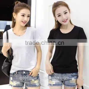 Short Sleeves Custom Printing 100% Cotton Custom Women t Shirt thumbnail-2