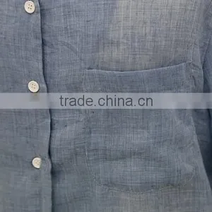 Woman Linen Shirts Linen Cotton Blouse Lady Long Sleeve Linen Shirts thumbnail-3