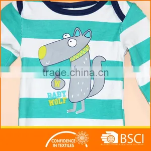 Interlock Summer Newborn Baby Clothes Baby Bodysuit thumbnail-3