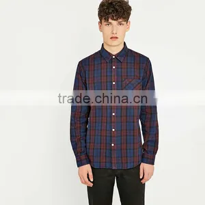 100% Polyester Dry Fit Custom Design Pattern Men Shirt Checked Mens Linen Shirts thumbnail-1