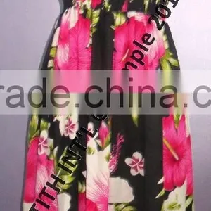 Lady Sexy Printed Smoked Tube Top Fashion Dress Bohemian Dress for Women thumbnail-1