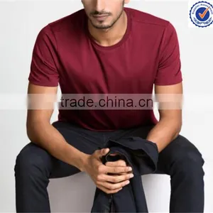 Hot Sale Round Neck Slim Fit Men t Shirt thumbnail-2