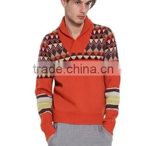 Wholesale Lastest Design Jacquard Pullover Jumpers Man Sweater thumbnail-1