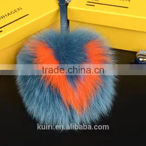 Bags Pendant Ultralarge 15cm Letter Fox Fur Ball Hangings Fashion Fur Accessories Keychain Gift thumbnail-3