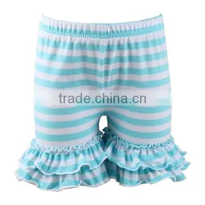 2017 Wholesale Baby Girl Ruffle Icing Shorts Kids Stripe Cotton Girls Ruffle Shorts thumbnail-1