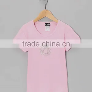 New Pink Summer Girl T Shirts Cotton Casual Girls Tee Fancy Children Wear GT90423-25 thumbnail-1