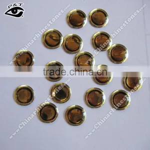 8MM Epoxy Rim Rhinestone Hot Fix Rim Nailhead Coffee For Transfer thumbnail-1
