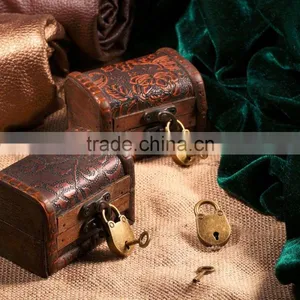 2016 3Pcs/set Antique Bronze Plated Chinese Style Vintage Padlock Jewelry Chest Box Notebook Lock Luggage Belt Padlock With Keys thumbnail-1