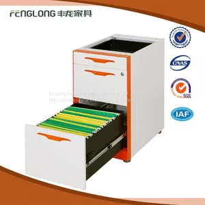 Factory Cheap Price Metal Storage 3 Drawer Pedestal Movable File Cabinet thumbnail-5