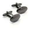 Oval Gunmetal Cufflinks thumbnail-1