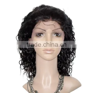 Wholesale Elastic Band Curly Wave Human Hair Wigs for Black Women thumbnail-1