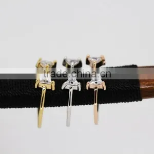 Women Rhinestone Triangle Bowknot Midi Finger Knuckle Rings thumbnail-3