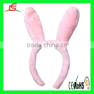 Plush Fluffy Bunny Rabbit Ears Headband Costume Accessory Halloween Dress Up thumbnail-2