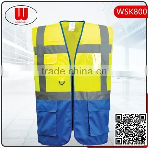 Hi Vis Multi Pocket Reflective Safety Vest thumbnail-2