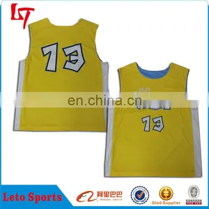 Cheap Custom Label Unisex Mesh Wicking Lacrosse Jersey&Pinnie/Sublimation Sleeveless Lacrosse Reversible Jerseys thumbnail-2