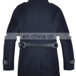 2015 Lastest Fashion Top Grade Woolen Trench Mens Military Jacket thumbnail-3