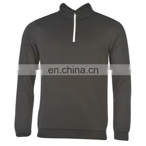 High Zip Collar Elastic Cuffs 100 Polyester Sweatshirt thumbnail-1