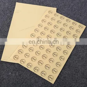 Customized Transparent Kraft Paper Color Printing Logo Self Adhesive Stickers,Check Seal Logo Printing Label thumbnail-3