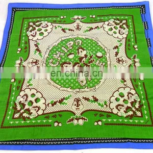 Custom High Quality Promotional Cotton Red Printing Bandana thumbnail-5