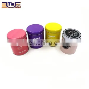 Small Round Metal Tinplate Tea Tin Box thumbnail-4