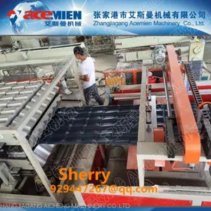 Plastic Pvc Asa Pmma Glazed Roof Tile Roofing Sheet Making Machine Production Make Machine Plastic Recycling Machinery thumbnail-4