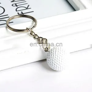 Custom Sport Mini Soccer Ball Keychain Basktable Keyring 3d Mini Golf Ball Keychain for Professional Game Gifts thumbnail-2