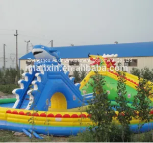 Commercial Multiplay Activity Centre,Dragon And Shark Theme Land Inflatable Water Park For Sale thumbnail-2