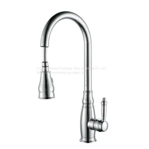New Style Pull Out Kitchen Faucet Modern Shower And Subble Water Ways Kitchen Tap thumbnail-2