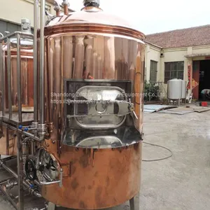High Quality 300L Beer Brewing Equipment Red Copper Beer Setup for Pub, Bar, Restaurant thumbnail-3
