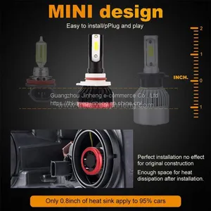 K1 Mini Car LED Headlight Retrofit Light Highlight Spotlight DOB Car LED Headlight Retrofit Light Price thumbnail-5