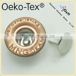 Jean Jacket Metal Buttons With Double Pin thumbnail-1