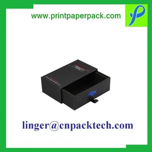 Rigid Drawer Style Cosmetic Deep Blue Paper Cardboard Gift Box thumbnail-2