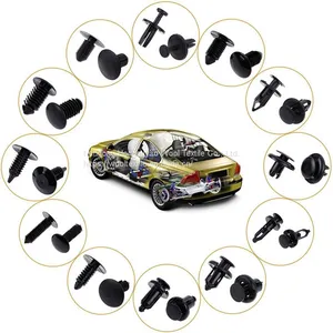 OEM 240pcs 12Sizes Black Auto Body Fastener, Trunk Bumper Fastening Tools thumbnail-1
