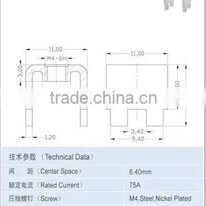 Brass Terminal 5.00*13.20mm 70A Terminal Accessories thumbnail-2