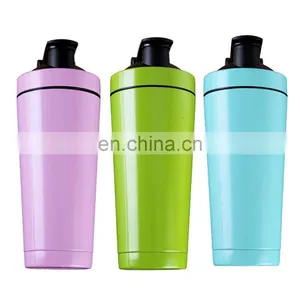 Colorful Lids And Plastic Shaker Factory Wholesale Bpa Free Plastic Water Bottle Fitness Gym Protein Shaker Bottle thumbnail-3
