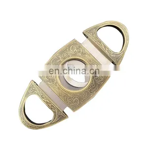 High Quality Stainless Steel Portable Carved Antique Cigar Knife thumbnail-1