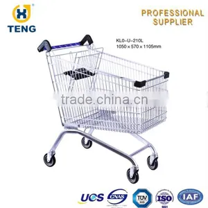 EU Style 180L Unfolding Mesh Supermarket Rolley thumbnail-5