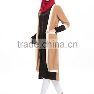 Chiffon Shirt Long Sleeve Blouses Tops Plus Size for Muslim Women Clothing B048 thumbnail-4